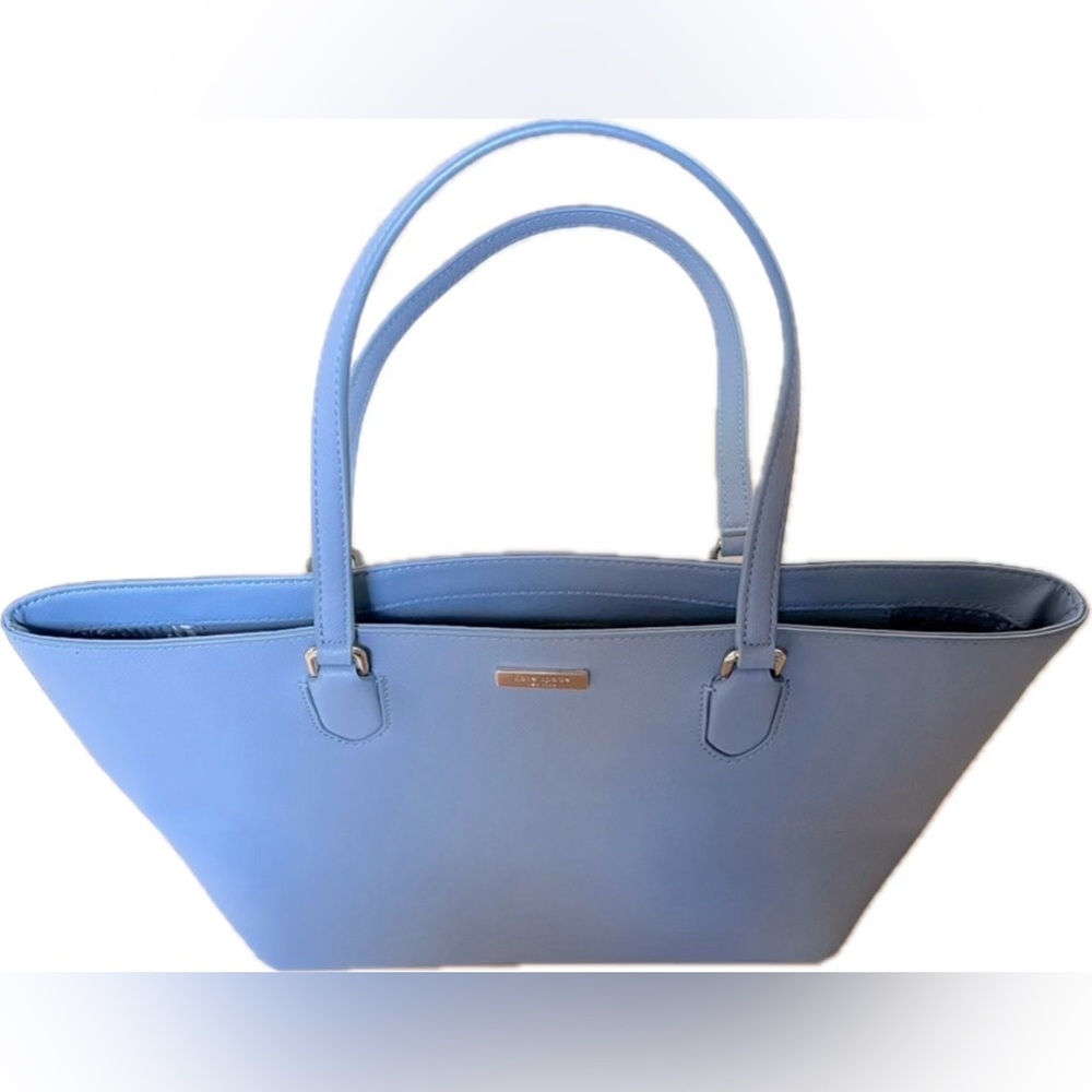 KATE SPADE New York Medium Dally Laurel Way Tote Bag in Cloud Cover Blue Leather - Picture 3 of 7